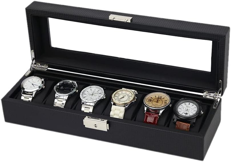 【GEUM】 腕時計収納ケース 12本用 6本用 時計ケース 腕時計ケース 時計 腕時計 収納 保管 ボックス コレクション ケース ウォッチケース オシャレ ディスプレイ インテリア ブラック ブラウン メンズ レディース プレゼント ギフト カーボンファイバー 【90日保証】GEUM020