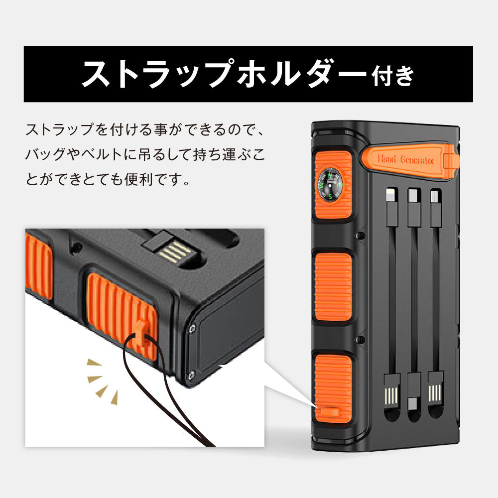 【GEUM】【防災士監修】モバイルバッテリー 63200mAh 3WAY充電対応 (ソーラー充電 手回し充電 USB充電) 2台同時充電 急速充電 LEDライト 耐衝撃 大容量 緊急停電対策 防災ガイドブック付き【1年保証】GEUM023