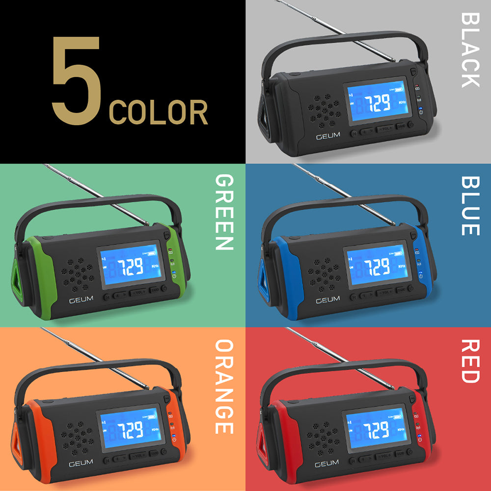 【GEUM】【防災士監修】多機能防災ラジオ 5800mAh スマホにも充電可能 AM/FMラジオ ワイドFM対応 LEDライト イヤホンジャック機能付き SOSアラーム 防水 IPX3 USB充電 ソーラー充電 手回し充電 乾電池 防災ガイドブック付き【1年保証】GEUM016