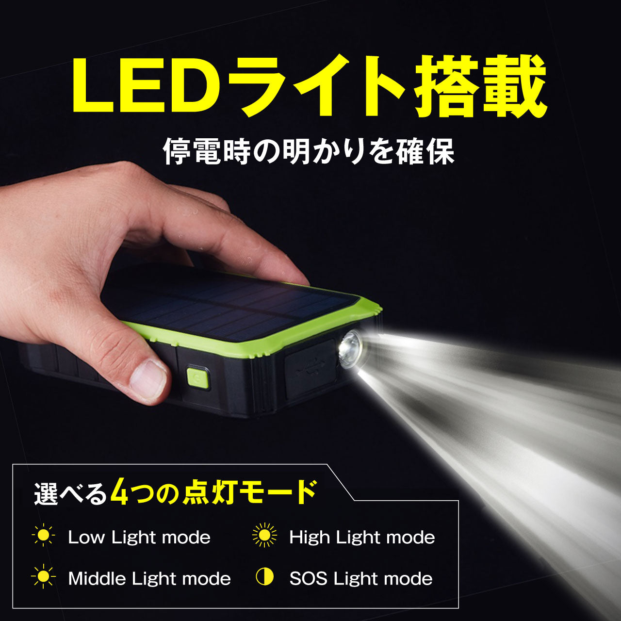 GEUM】【防災士監修】モバイルバッテリー 12000mAh 3WAY充電対応